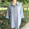 Misses Large BonWorth Blue Plaid Button Front Blouse