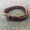 28" Woven Leather Belt with Brass Buckle