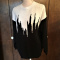Ladies Med "Organically Grown" Brand Black & White Knit Sweater