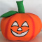 Soft Sculpture Pumpkin Jack-O-Lantern