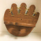 Wooden Baseball Glove & Bat Holder Wall Mount
