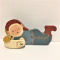 Wooden Hand Crafted Elf Stocking Holder
