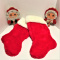 Mr. & Mrs. Santa Wooden Stocking Hangers & Stockings