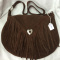 Western Styled Fringed Leather Suede Shoulder Purse