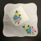 2 Flower Embroidered Hankerchiefs or Doilies