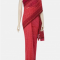 Olive Painted and Embroidered Muslin Saree