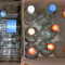 Clear wine bottles