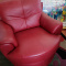 Swivel Chair: Red Leather