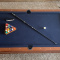 Pool table with table top, balls, triangle rack, & 3 poolsticks