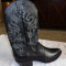 Classic Dan Post Black Lizard Cowboy boots (Old School, Podnah)