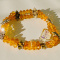Double stranded peach Swarovski Crystal Bracelet