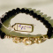Black Swarovski Crystal Bracelet with partial metal enclosure