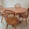 Oak pedestal dining set
