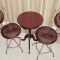 Rare Vintage Miniature Iron Table and Chairs Set
