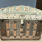 Vintage metal humpback trunk
