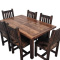 NEW DINING TABLE AND LEAF WITH SIX HIGH CHAIRS
