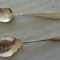 Two silver plated serving spoons