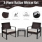 3 Pieces Patio Bistro Set