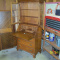 Secretary desk with display shelves and drawers