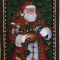 Fabric Christmas Panel Santa with Noah's Ark