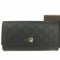 GUCCI Ssima GG Logo Leather Long Bifold Wallet Black/7BE0358