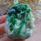 Certified Green Burma Natural A Jade jadeite Pendant Dragon Peac