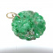 Vintage Carved Jade Flower Charm Pendant
