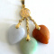 Vintage Never Used Natural JADE JADEITE Pendant Key Chain Cell p
