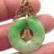 18K GOLD JADE PENDANT 4.4 GRAMS