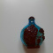 Chinese Blue and Iron Red Peking-Glass Snuff Bottle With Qianlon