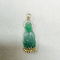 18k Yellow Gold Green Jade And Diamonds Pendant