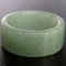 Fabulous Estate Vintage Chinese Apple Green Jadeite wide Band 5