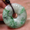 Certified Green 100% Natural A Jade jadeite pendant 5 Bat Circle