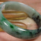 Certified Black Icy Green Natural A JADE Jadeite Bangle Bracelet