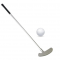 Toddler Plastic Driver, Putter and Ball (handles are aluminum)