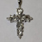 14 kt. white gold Diamond Baguette Cross