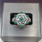 Vintage Silver Jadeite Ring
