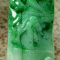 Certified Green Natural Grade A Jadeite Jade Handmade Carved Bam