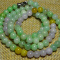 Certified 3 Color Natural Grade A Jade Jadeite Beads Necklace 19