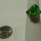 CHINESE EXPORT CHINA OLD STERLING SILVER CARVED JADE FLOWER ANTI