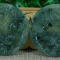 1 Pair Certified Green 糯冰飘花 100% Natural A jadeite Jade pendant~