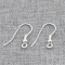 1 Pair Sterling Silver Coiled Earring Wires with Beads 925
