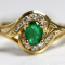 *SHOP LIQUIDATION* NEVER WORN VINTAGE EMERALD & DIAMOND 18K