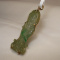 14K Yellow Gold Lady buddha Jade Pendant