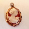 Vintage Carved Shell"Cameo"Pendant 10k Yellow Gold 3.54 Grams