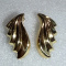 14k Angel Wing Earrings Yellow Gold Post Fine