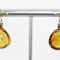 $1,500 14K Gold 28.00CT Natural Orange Citrine Solitaire Dangle