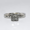 $1,500 10K White Gold .10CT Natural Round & Baguette Cut Diamond
