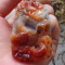 Certified Red Lavender Natural A Jade jadeite pendant Dragon