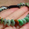 Certified Green Yellow A Jadeite Circle Beads Bangle Bracelet